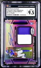 2023 Certified Freshman Fabric Mirror Purple Jordan Addison /10 CGC 9.5 MINT+