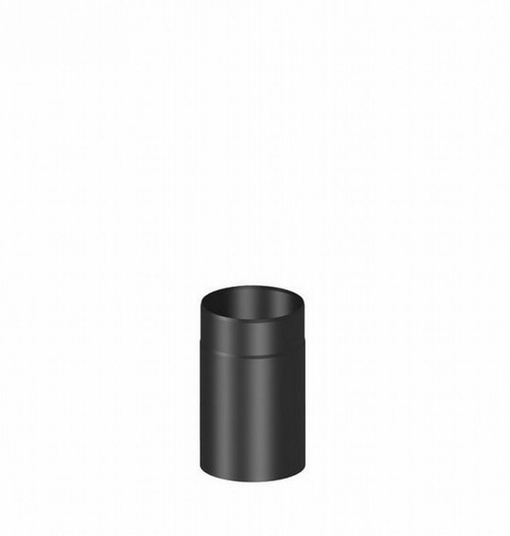 Rauchrohr Ø 150 Mm Hausmarke 250 Mm Lang Schwarz Kaminrohr Ofenrohr-image