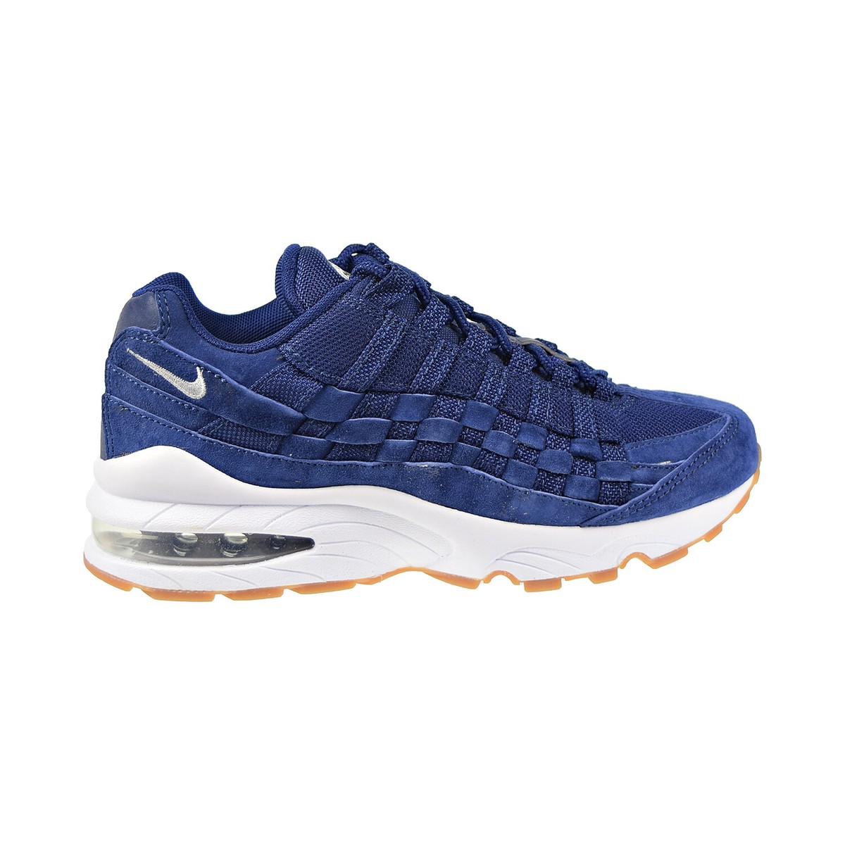 Nike Air Max 95 Woven (GS) Big Kids' Shoes Blue Void-Wolf Nike Air Max 95 Woven (GS) Big Kids' Shoes Blue Void-Wolf