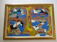34" TSS PAINTING CONTEMPORARY MODERNIST AMERICAN ABSTRACT PORTRAIT EXPRESSIONIST