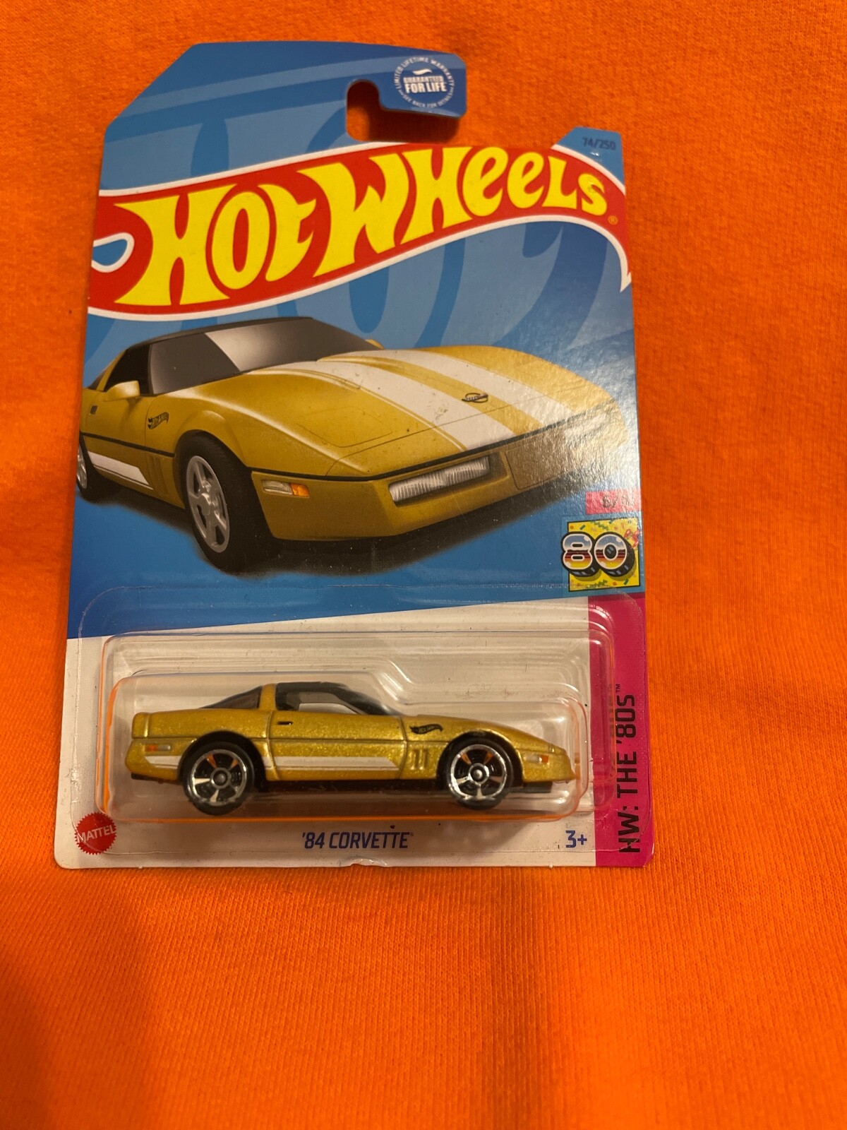 2023 Hot Wheels ‘84 Corvette #74 The 80's Gold Car 1/64 Kids Toy Chevrolet NEW