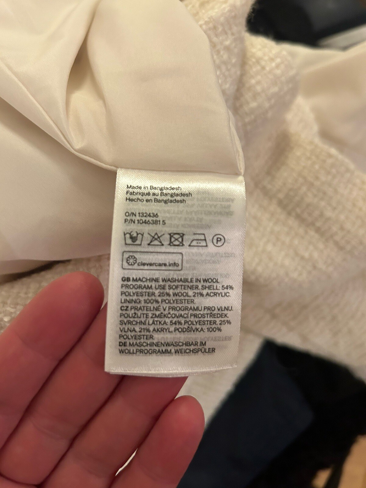 H&M Hennes & Mauritz Damen Kleid Bouclé Gr(40) cremeweiß elegant eBay