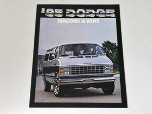 1985 DODGE WAGONS & VANS SALES BROCHURE CATALOG IN EXCELLENT CONDITION