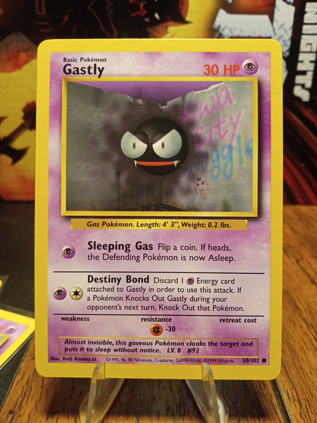 1999 Pokemon Base Set Unlimited Gastly #50 Extremely LP