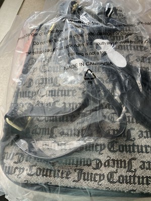 NEW $99 Juicy Couture BACKPACK Black GOTHIC STATUS LOVE LOCK  display picture 1