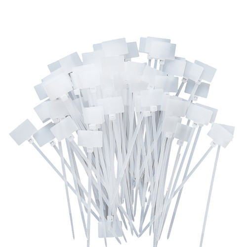 100Pack Zip Ties Write on Ethernet RJ45 RJ12 Wire Power Cable Label Mark Tags - Afbeelding 4 van 7
