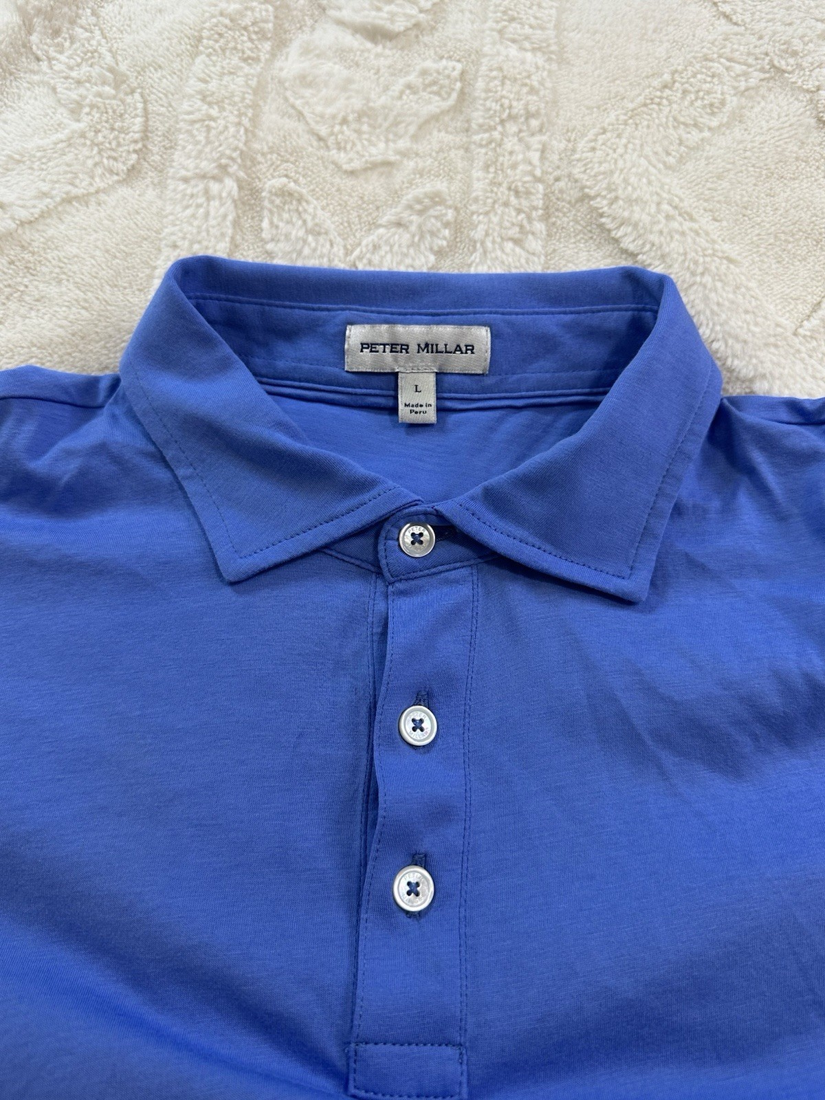 Peter Millar Collection Solid Navy Blue Pima Cott… - image 9