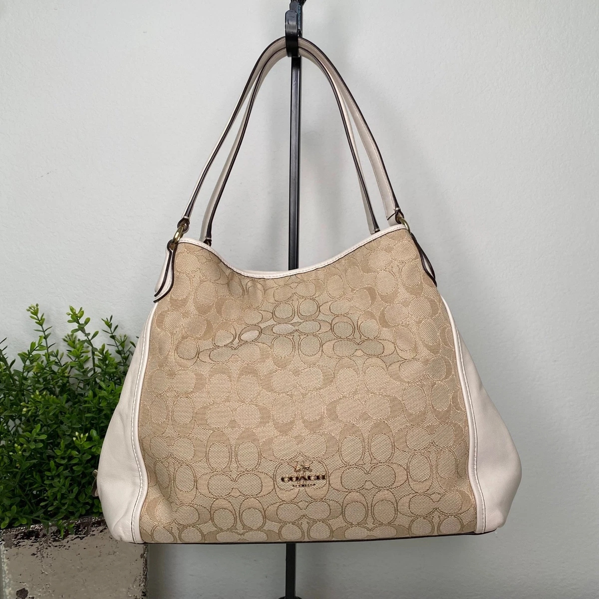 Coach Edie Shoulder Bag White Bags & Handbags for Women for sale 