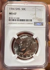 1966 SMS Kennedy Half Dollar NGC MS67