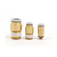 10pcs SMC KQ2S08-03AS 8mm Plastic Hex Socket Head Male Adapter, White/Gray