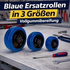 Ersatzräder Vollgummi 80 100 125mm Vollgummireifen Ersatzräder Rollen Gummiräder