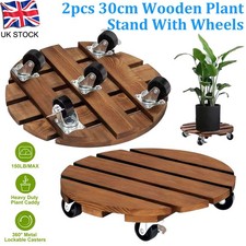 30cm Heavy-Duty Plant Caddy Rolling Stand with Lockable Wheels– Planter Dolly UK