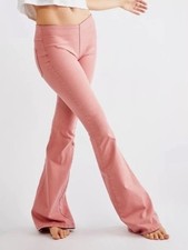 We the Free Penny Pull On Flare Jeans Pink