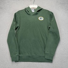 Green Bay Packers Hoodie Boys Large Green NFL Football Pullover Youth Nike 14/16
