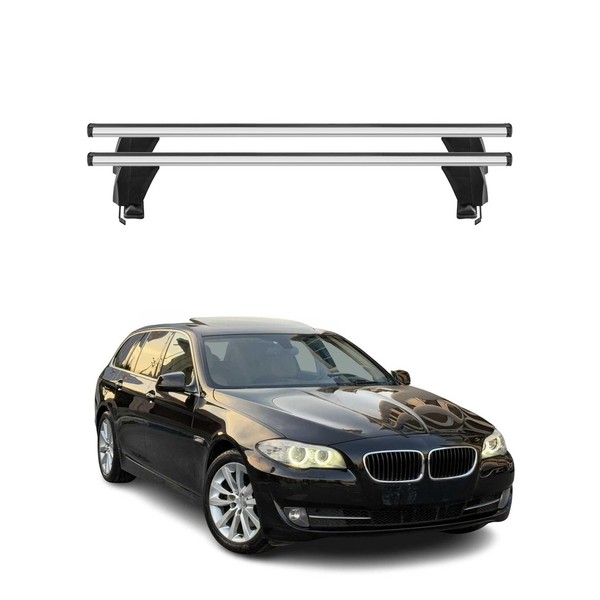 Menabo DachträGer GrundtäGer FüR Bmw 5Er F11 Touring 2009-2017 50Kg Alu Grau 2X-image
