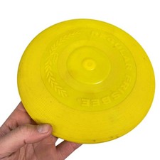 VTG 1966 Wham-O Regular Frisbee Flying Disc Yellow MFG San Gabriel, Calif. - HNB