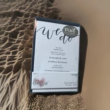 New We Do His & Hers 25 Wedding Invitations , 25 Reply Cards 