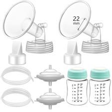 Momstouch Pump Parts Compatible with Spectra Full Set-22mm, Clear, White