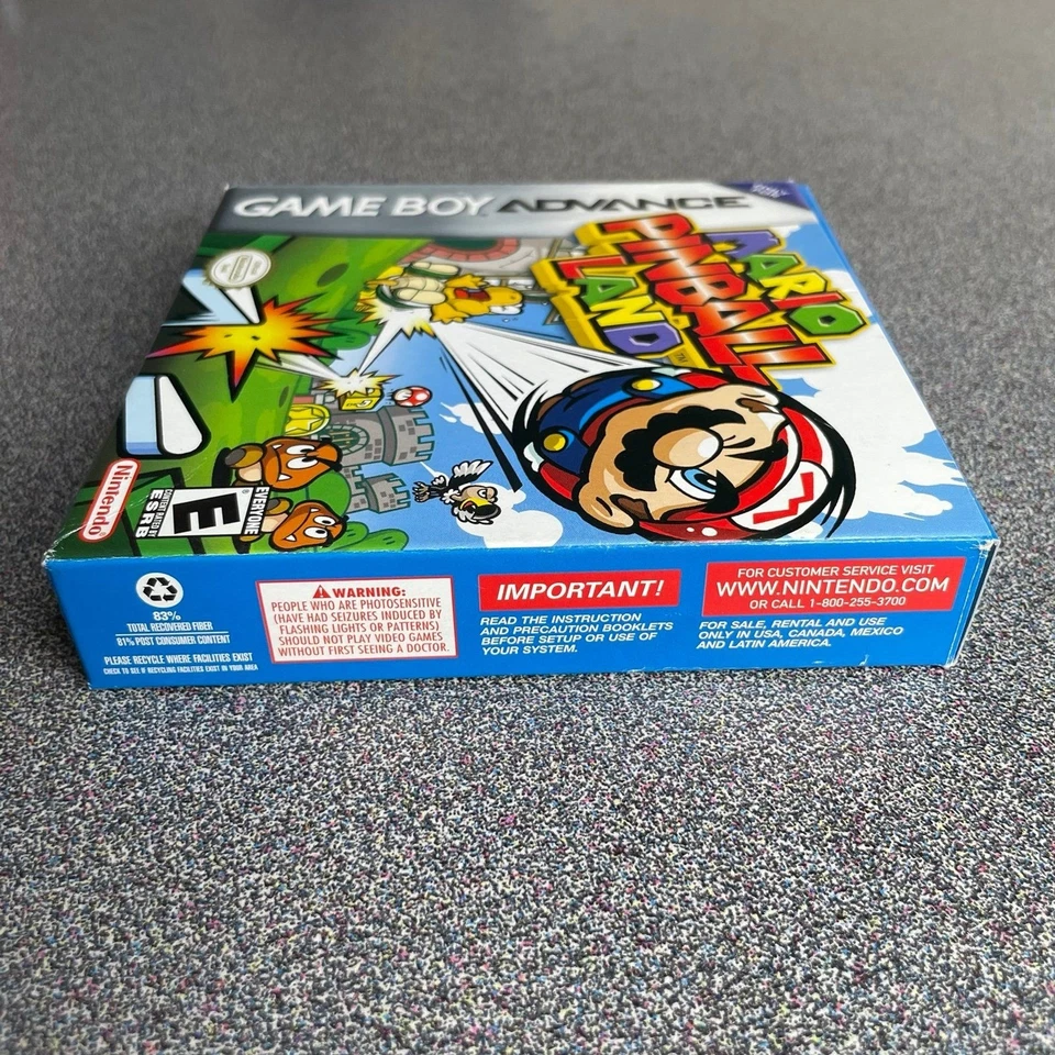 Mario Pinball Land Nintendo GameBoy Advance GBA CIB Completo Foto 3 de 4