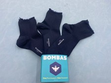 3 Pairs Bombas Everyday Ruffle Rib Lightweight Quarter Socks Women's Size M