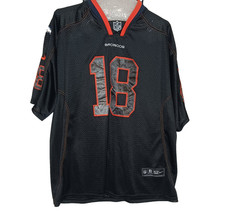 Peyton Manning Denver Broncos NFL Jersey Lights Out Black Elite Nike SZ 52 FLAWS