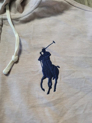 Polo Ralph Lauren Hoodie Full Zip American Flag Big Pony USA Mens XL Faded Pink - Picture 6 of 10