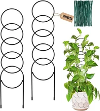 17.5 Inch Plant Trellis Indoor for Climbing Plants,Metal Trellis,Small Garden Tr