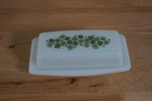 Vintage PYREX Spring Blossom Crazy Daisy Butter Dish & Lid USA - Lot B