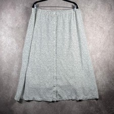 Old Navy Skirt Womens 2X White Black Polka Dot Midi Button Front Cottagecore