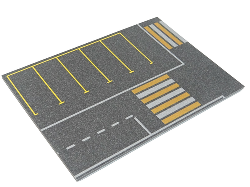 Espositore diorama bifacciale base parcheggio scala 1:60 / 1:64 per auto pressofuse - Foto 3 di 4