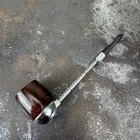 Vtg DR GRABOW Viking Aluminum Radiator Pipe Grooved Metal Shank Briar Bowl 5.5"