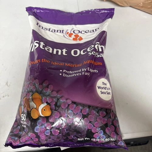Instant Ocean Sea Salt for Marine Fish Tank Aquariums 50-gal NEW
