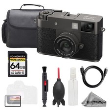 FUJIFILM X half Compact Digital Camera Charcoal Silver   64GB  Bag-Basic Kit