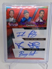 2024 Leaf Vivid Dave Portnoy, Frank the Tank Fleming, Dan Big Cat Katz 1/1 Auto