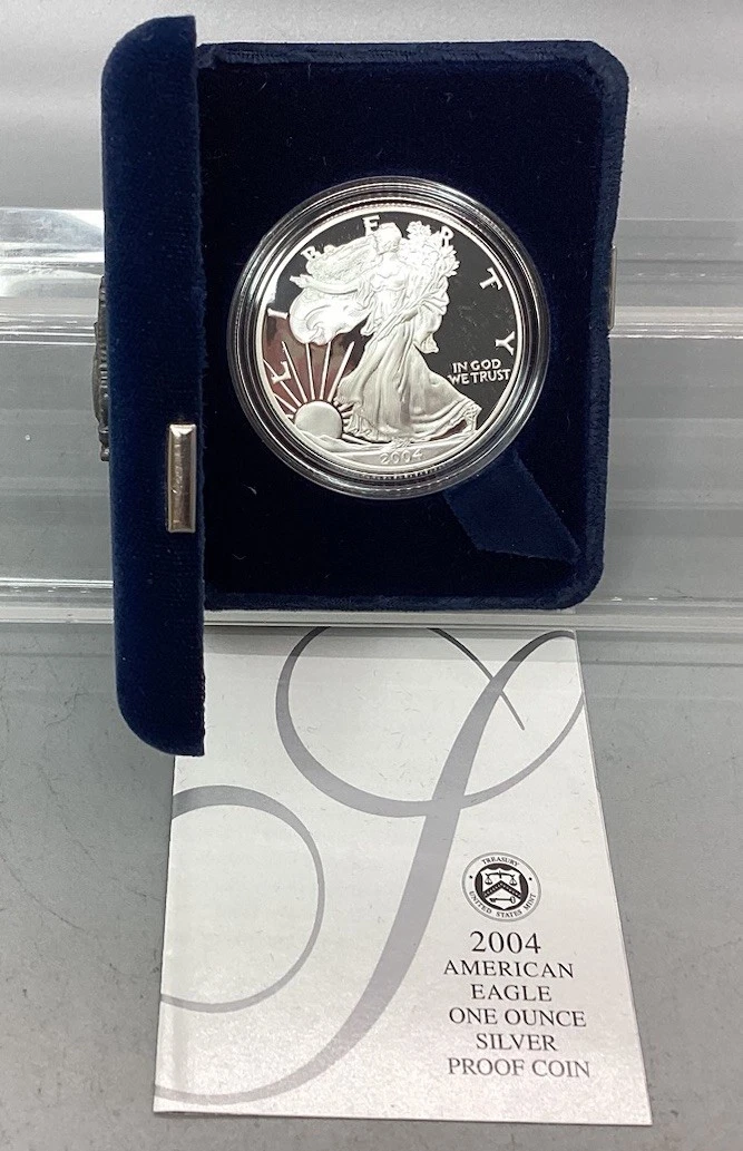 シルバーアメリカンイーグル 2004年 未流通 2004年アメリカイーグル銀貨1オンスカプセルケース入 - メルカリ