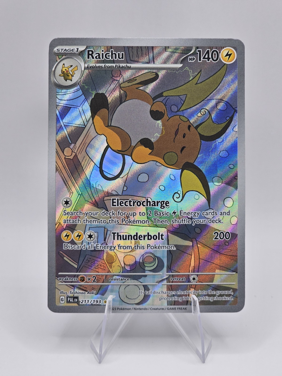Pokémon TCG Raichu Holo Sv02: Paldea Evolved 211/193