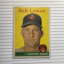 1958 Topps - #2 Bob Lemon Cleveland Indians HOF Pitcher Baseball Card
