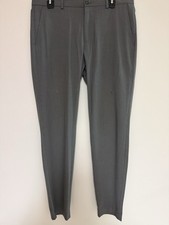 Calvin Klein Men's Gray Slim-Fit Flat-Front Trousers Dress Pants Size 32W x 34L