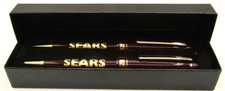 Vintage Promotional Sears Ink Pen and Lead Pencil Set, New in Box.