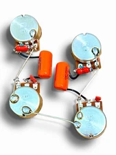 Gibson Les Paul Wiring Harness 500K Bourns 27mm Pots .022uF Orange Drops & TBC’s