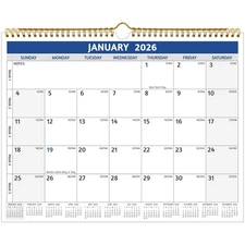 2026 Wall Calendar - Run Now to Dec 2026, 14.57'' x 11.42'', Monthly Cal