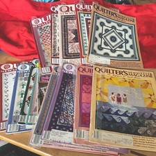 15 VTG Quilter's Newsletter Magazine Issues Lot 1988, 1989 For Quilt Lovers
