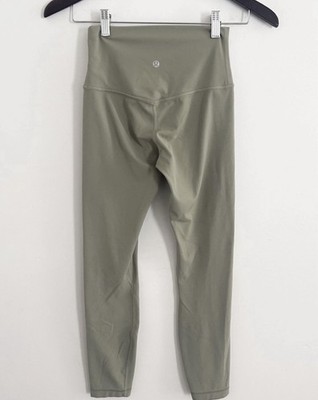 lululemon Align 25  High-Rise Ankle Leggings Green Solid Yoga Size 4 