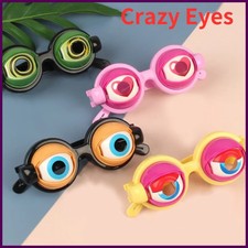 Funny Prank Glasses Toy Crazy Eyes Plastic Gag Gift Kids Party Tricks Halloween