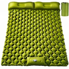Double Sleeping Pad, Ultralight 4" Extra-Thick Self Inflating Sleeping Mat fo...