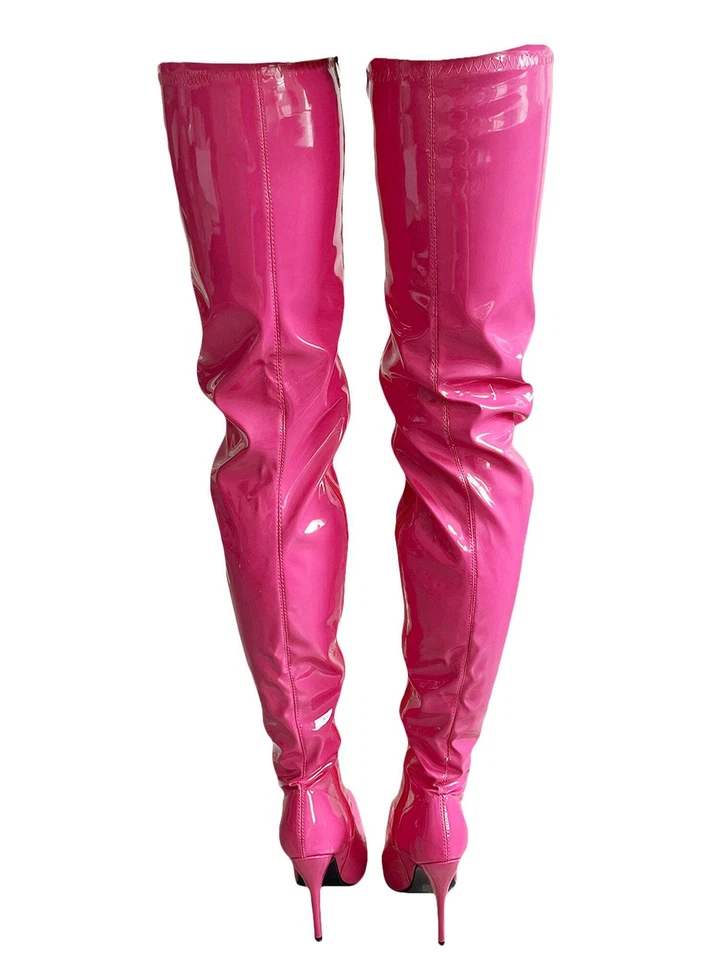 Female Hot Pink Thigh High Boots - Image 3 of 3