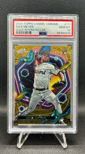 2023 Topps Cosmic Chrome Max Meyer RC #111 Gold Interstellar /50 PSA 10 Marlins