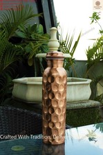 Ayurveda Good Health Benefit 100% Pure Diamond Copper Water Bottle Leak Proof