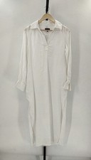 Quince Women Linen Popover Maxi Dress White Timeless Long Sleeved Chic S