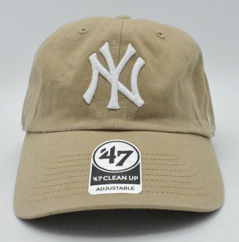 '47 New York Yankees Clean Up Adjustable Baseball Cap Hat - Tan